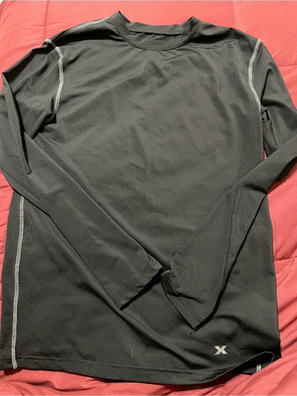 Xersion Black Long-Sleeve Athletic Performance Shirt